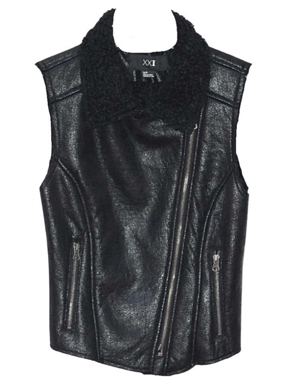 XXI- Forever 21 Black Moto Vest